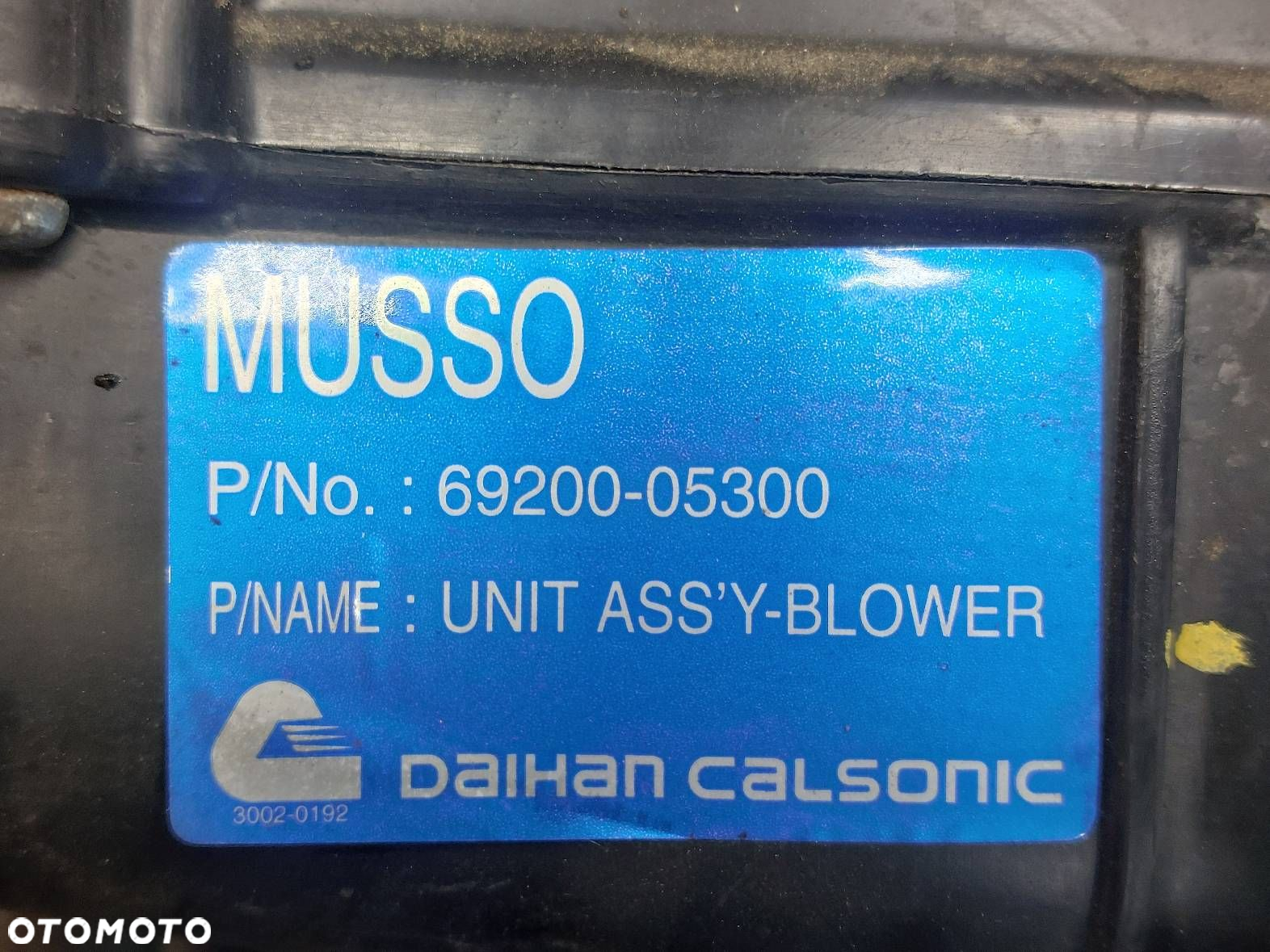DMUCHAWA WENTYLATOR NAWIEWU SSANGYONG MUSSO EU 69200-05300 - 4