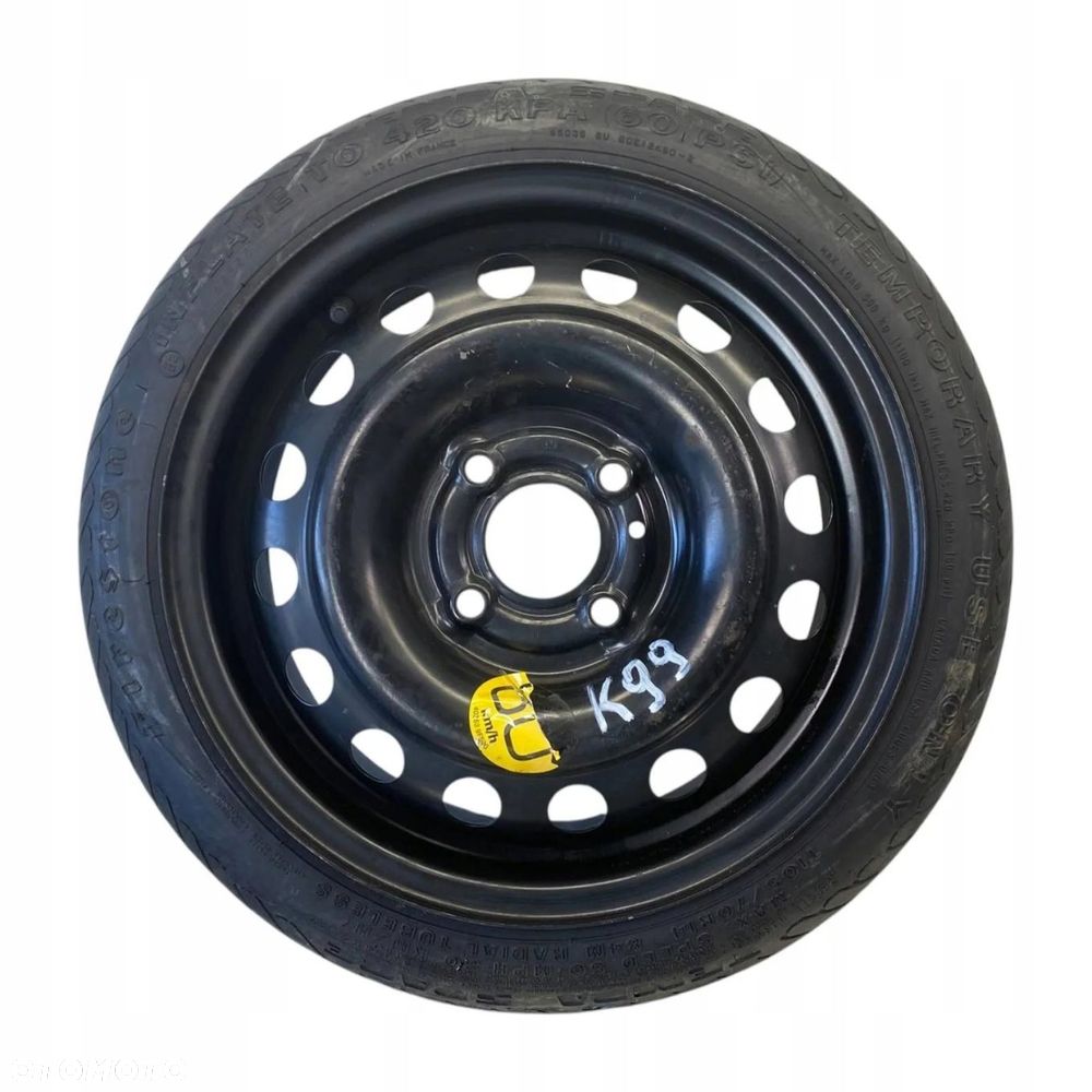 KOŁO DOJAZDOWE NISSAN MICRA K12 115/70 R14 4X100 40300AX677 - 1