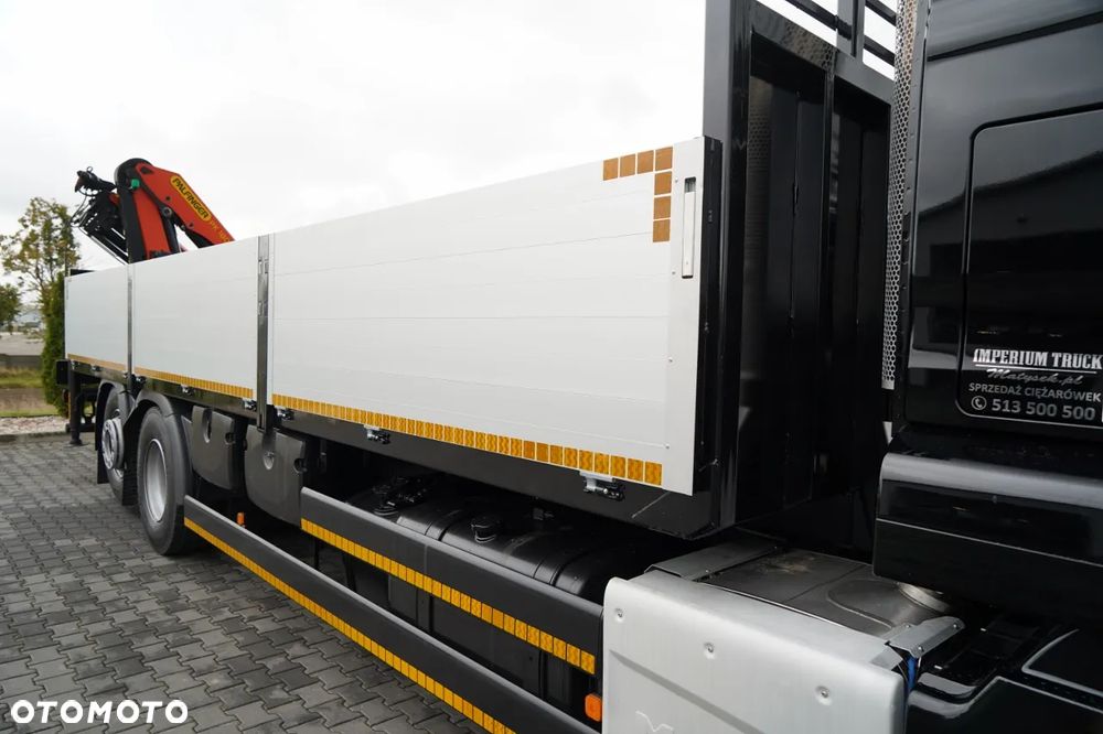 MAN TGS 26.440 / 6X2 / SKRZYNIOWY 7,5 M / OŚ PODNOSZONA  + HDS PALFINGER PK 18002  / MAX UDŹWIG: 6 000 KG / STEROWANIE RADIOWE / ROTATOR / KLIMA POSTOJOWA /  MANUAL / EURO 6 - 13
