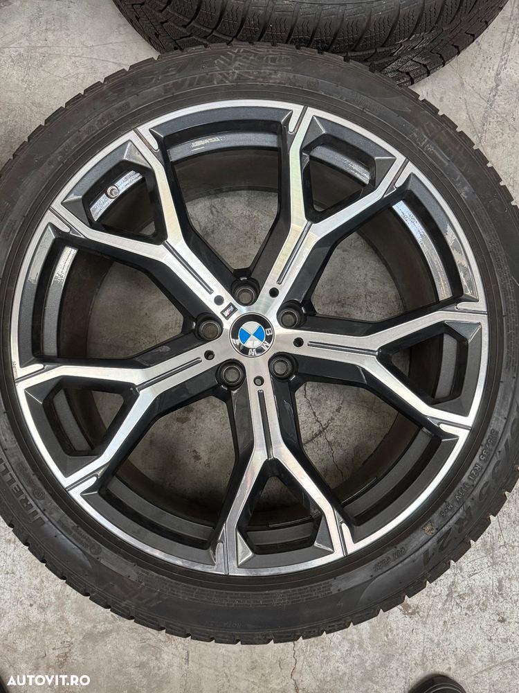Vând jante originale BMW X5-X6 G05-G06 pe 21” cu anvelope de iarnă - 5