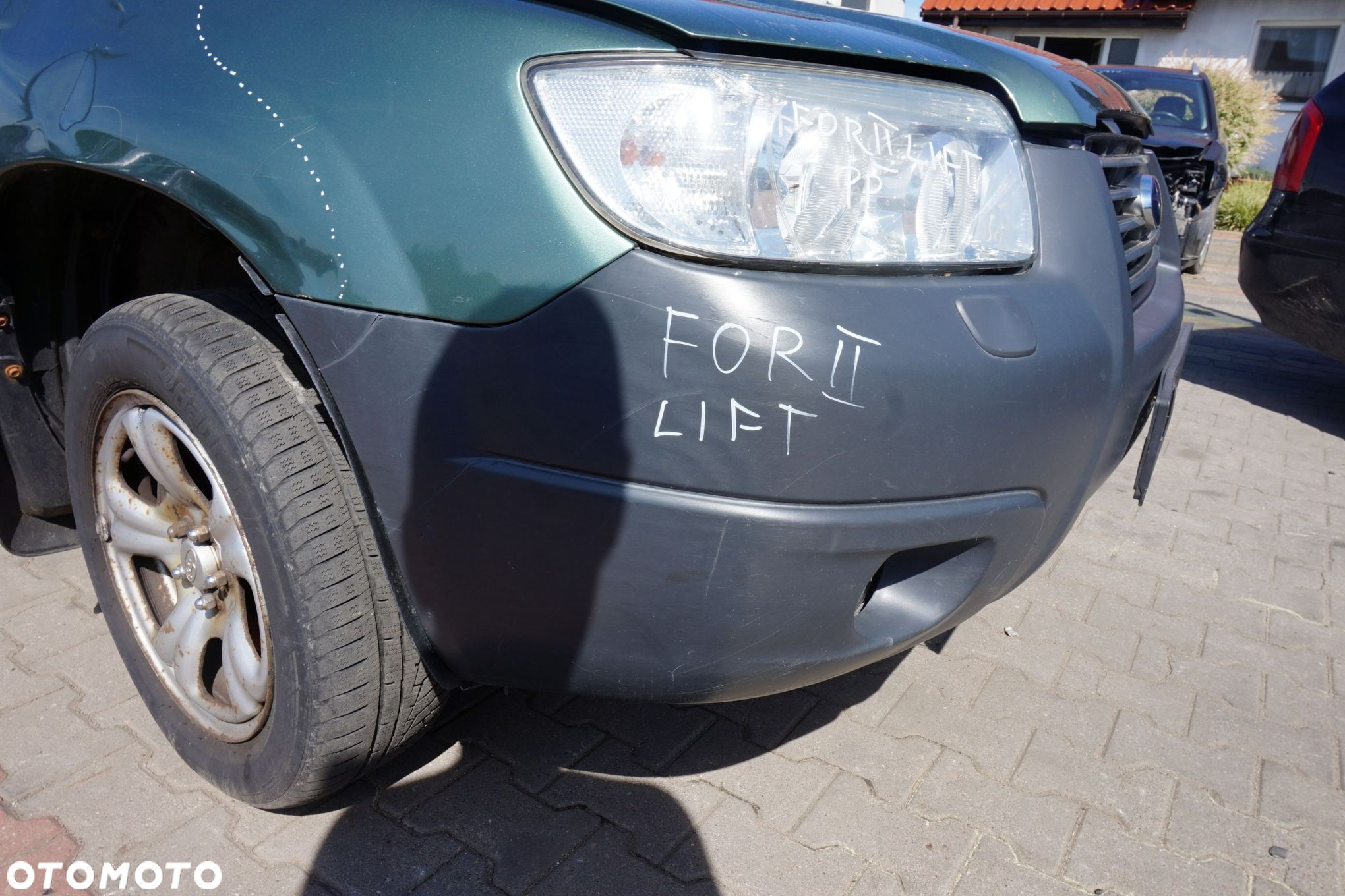 MASKA ZDERZAK BŁOTNIKI LAMPY FORESTER II SG LIFT 5F6  SUBARU 2006-2008 ZIELONY EVERGREEN PRZÓD KOMPLETNY - 6