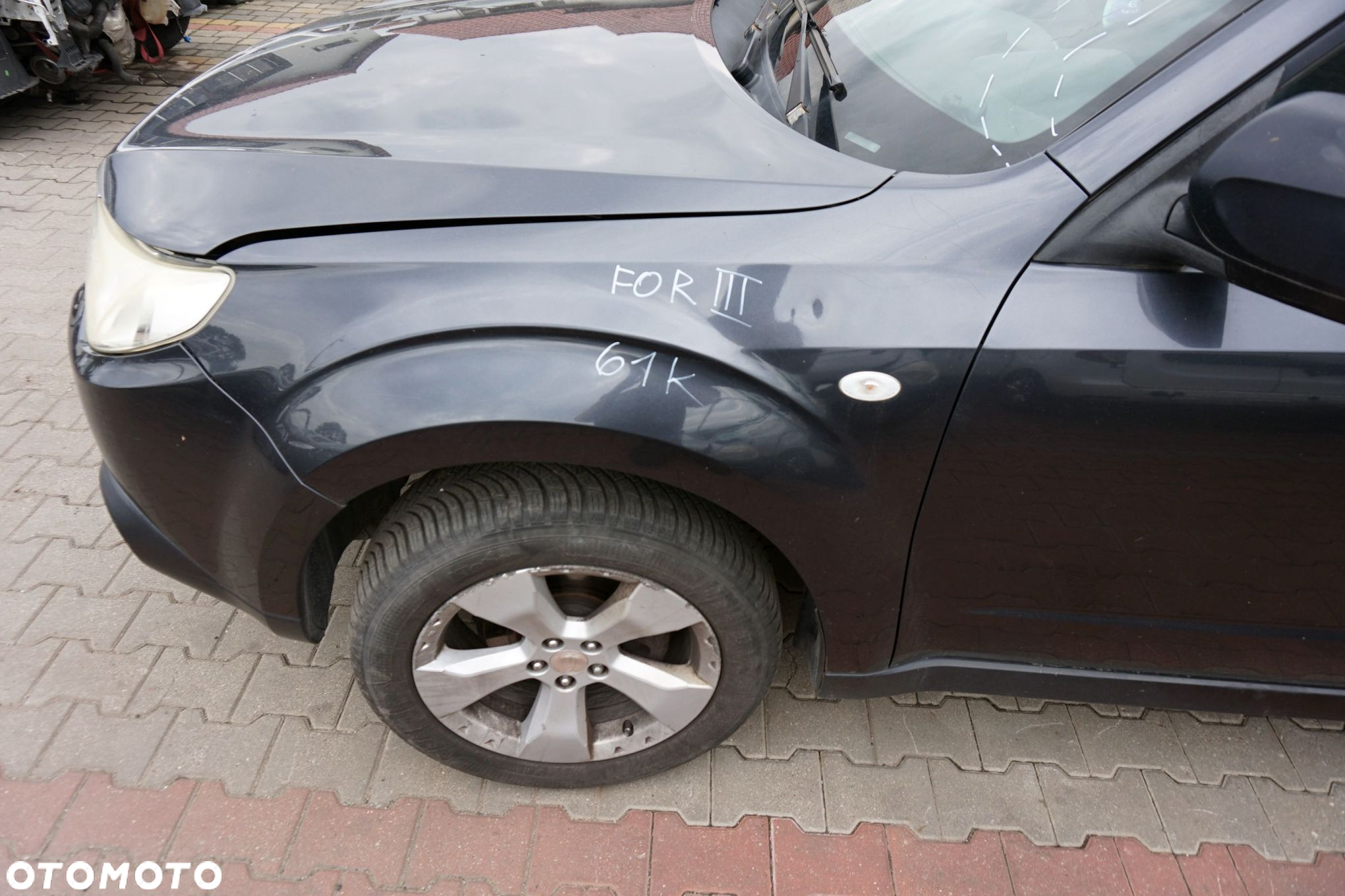 MASKA ZDERZAK BŁOTNIKI LAMPY FORESTER III SH 61K  SUBARU 2008-2013 SZARY PRZÓD KOMPLETNY - 11