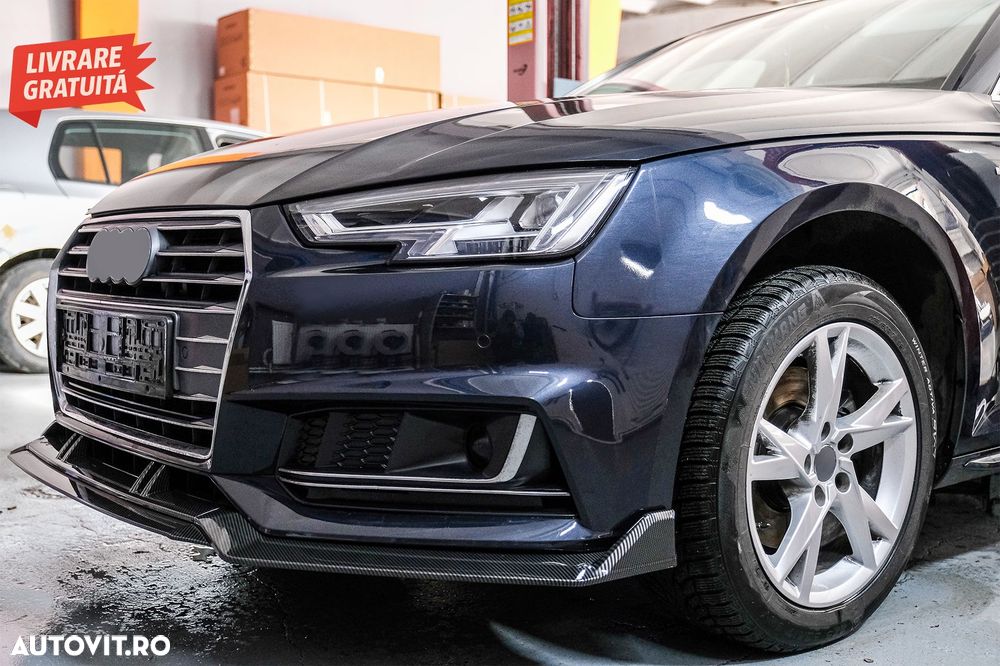Prelungire Bara Fata Lip Audi A4 B9 8W S-Line (2016-2018) Carbon Look- livrare gratuita - 20