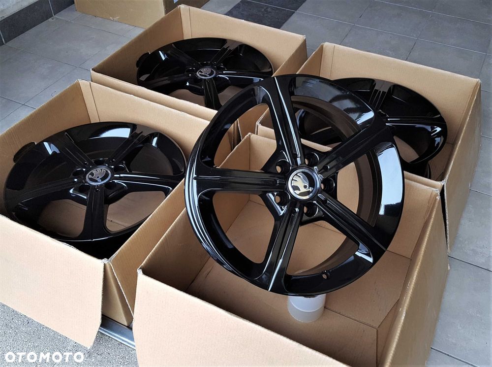 Alufelgi 17 5x112 Skoda Octavia Kodiaq Superb Yeti Karoq Czarne ! 487# - 2