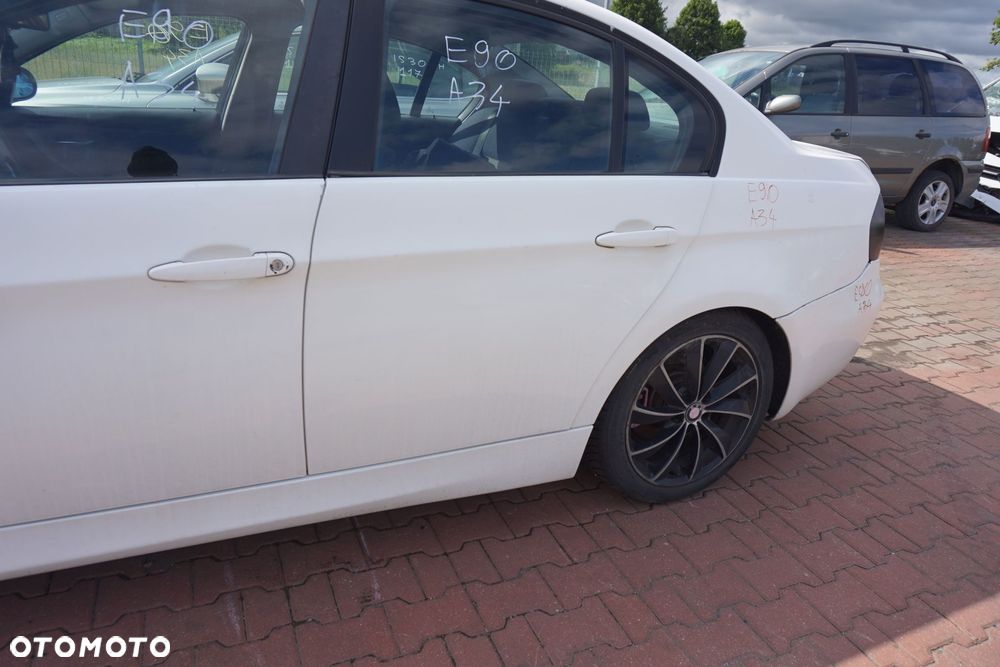 DRZWI TYLNE LEWE 3 E90 SEDAN A34  BIAŁY BMW 2004-2008 - 3