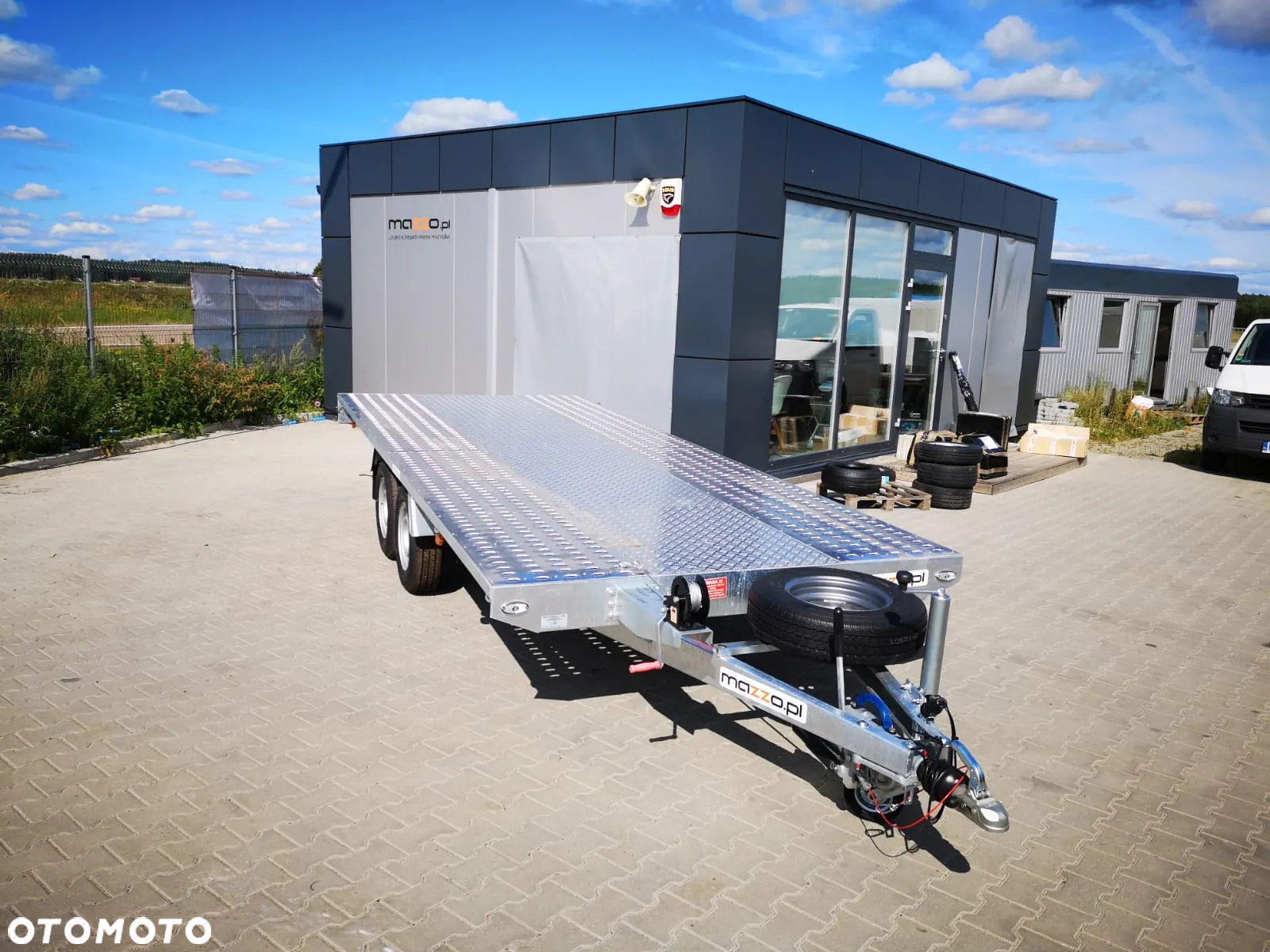 Boro Dostawa laweta 500x210cm DMC3000kg wypełnienie blacha alu, prosta platforma AMORTYZATORY Koło zapasowe - 3