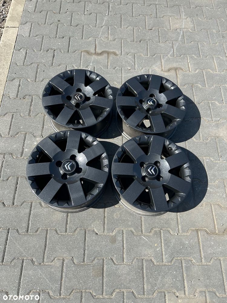 Alufelgi Citroen Peugeot 15 cali 4x108 oryginalne czarne - 4