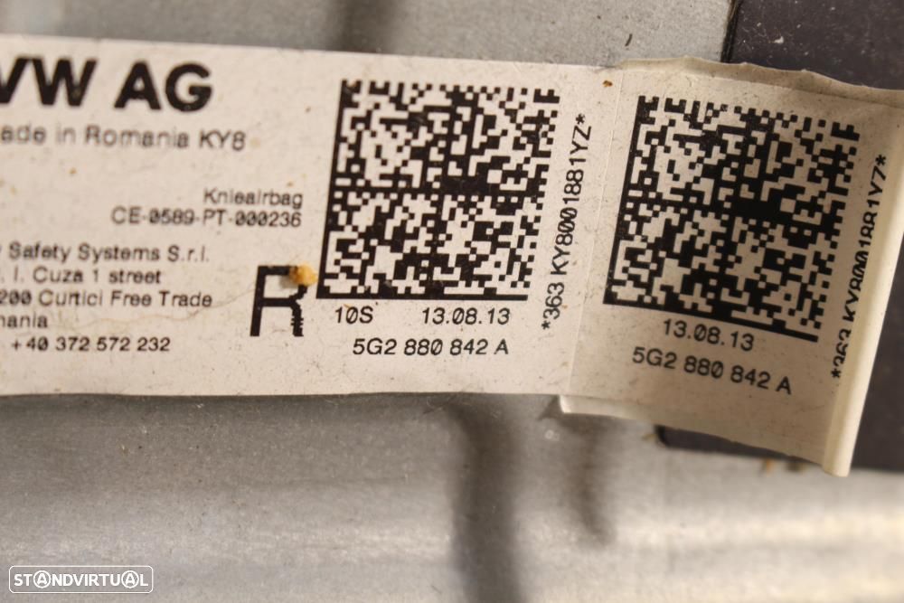 Airbag De Joelho Seat Leon (5F1)  5G2880842a / Frontal Direito - 7