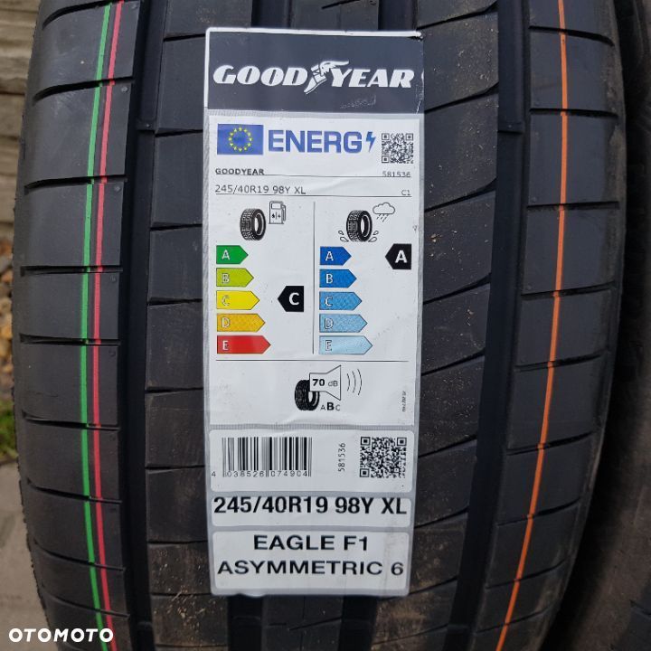 4x 245/40R19 Goodyear Eagle F1 Asymmetric 6 Nowy komplet opon letnich Poznań - 2
