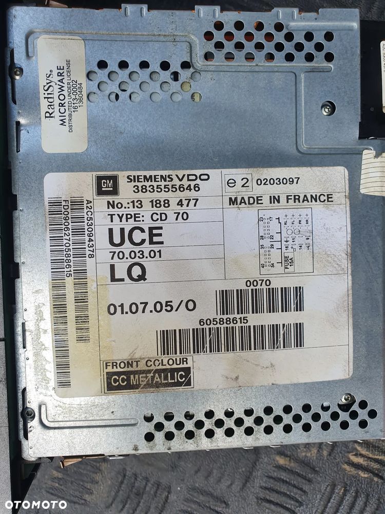 RADIO ODTWARZACZ + WYŚWIETLACZ NAWIGACJI  OPEL VECTRA C 13188477 24461297 - 4