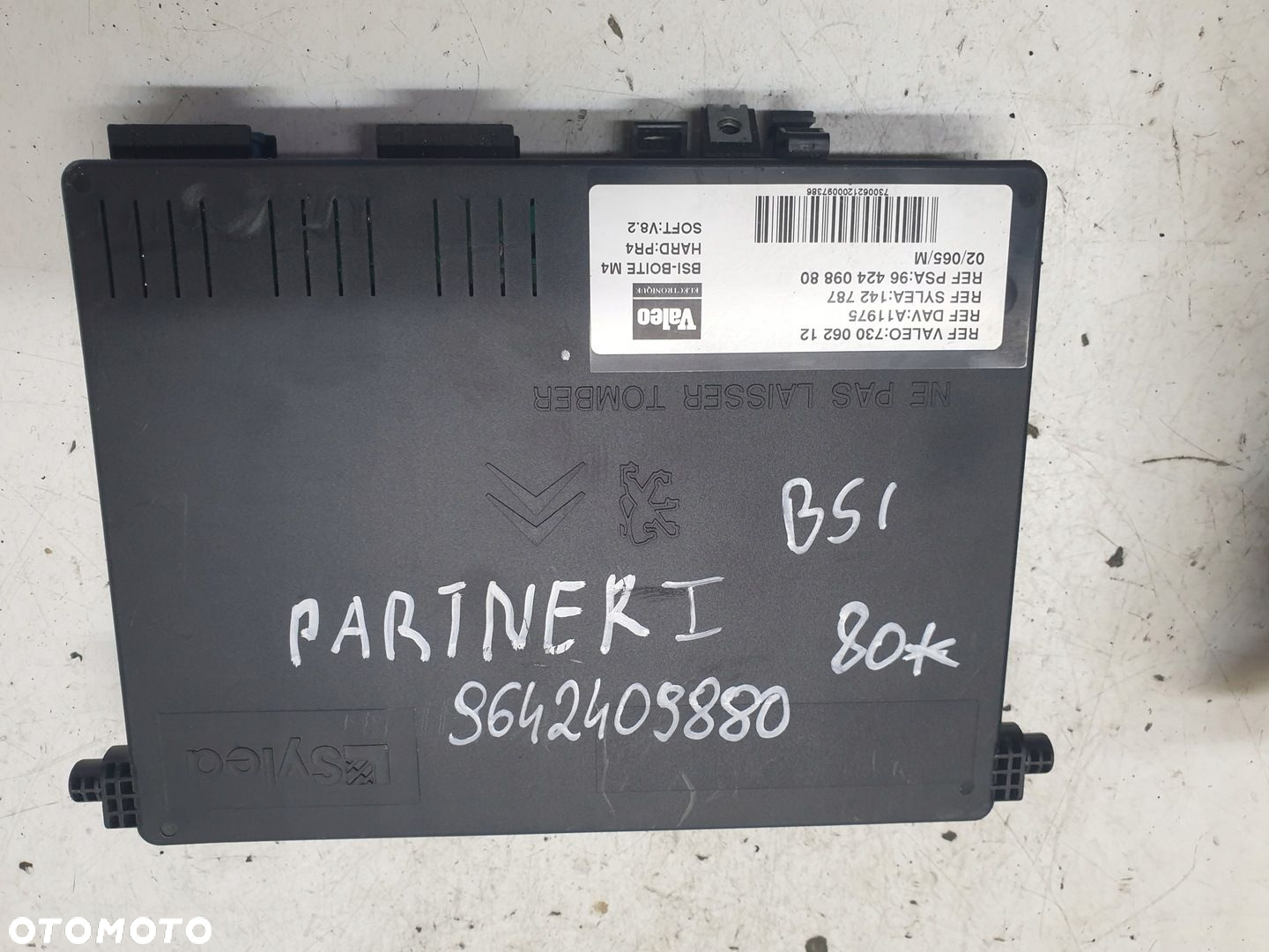 MODUŁ STEROWNIK BSI PEUGEOT PARTNER I 9642409880 - 2