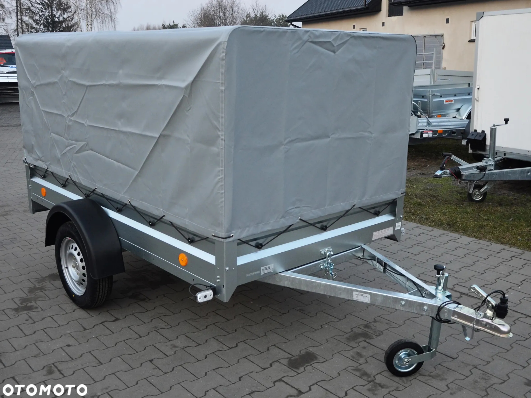 Neptun PRZYCZEPA SAMOCHODOWA N7-236 PTW 236X129X30 Z PLANDEKĄ ZE STELAŻEM I KOŁEM PODPOROWYM - 2