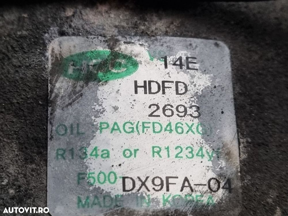Compresor clima Kia Sportage III 1.7 Diesel 2010 - 2016 116CP D4FD (1152) Diesel DX9FA04 - 5