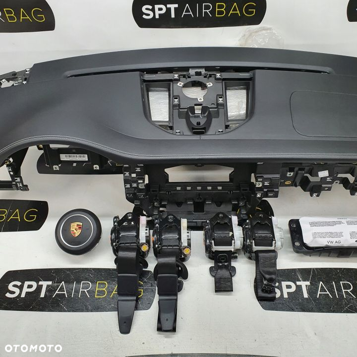 PORSCHE MACAN DESKA ROZDZIELCZA KONSOLA KOKPIT PULPIT PODUSZKI AIRBAG AIR BAG PASY KIT SET - 3