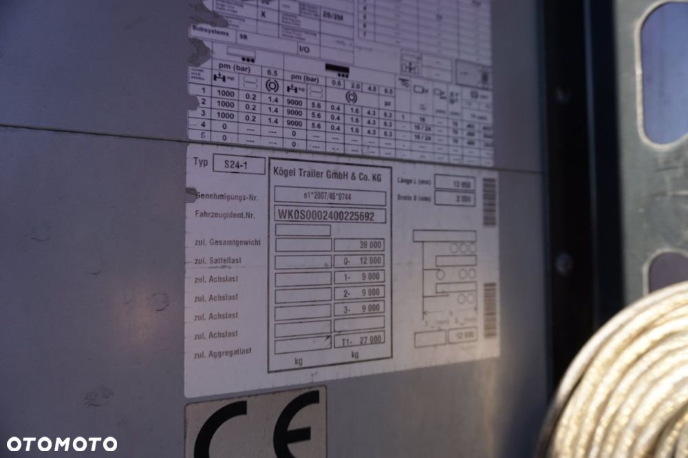 Kögel FIRANA SAF TARCZE OŚ PODNOSZONA * 2018 * - 18