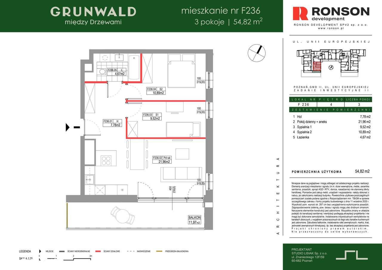 3-pokojowe mieszkanie 54m2 + balkon Bez Prowizji - Pełny obrazek: 2/11