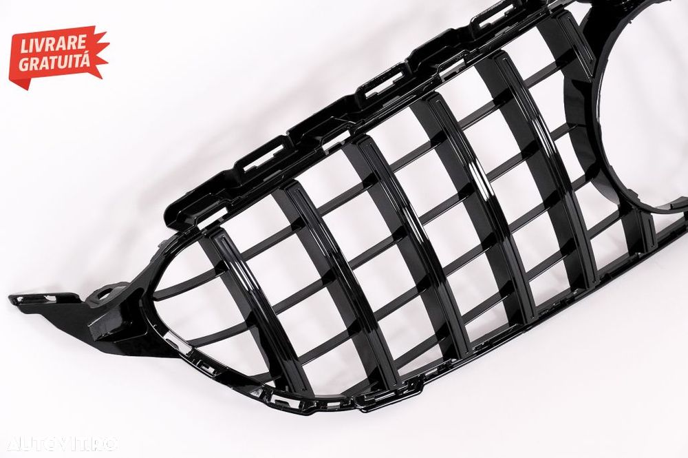 Bara Fata cu Grila Centrala Neagra cu Mercedes C-Class W205 S205 C205 A205 (2014-2- livrare gratuita - 12