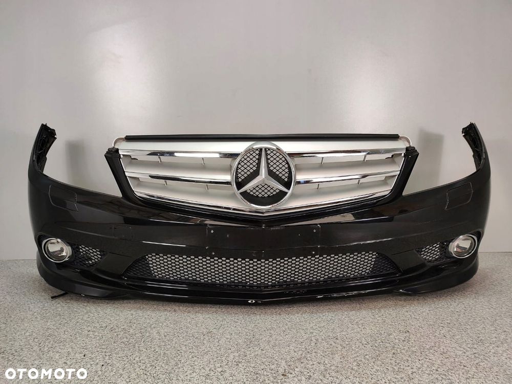 MERCEDES C KLASA W204 AMG ZDERZAK PRZÓD GRILL SPRYSKI XENON KOMPLETNY - 1