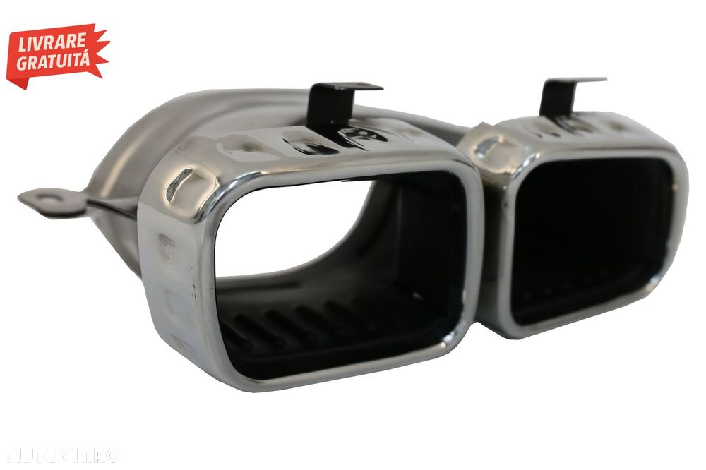 Difuzor Bara Spate cu Ornamente Evacuare Crom Mercedes GLE W167 SUV (2019-Up) GLE - livrare gratuita - 10