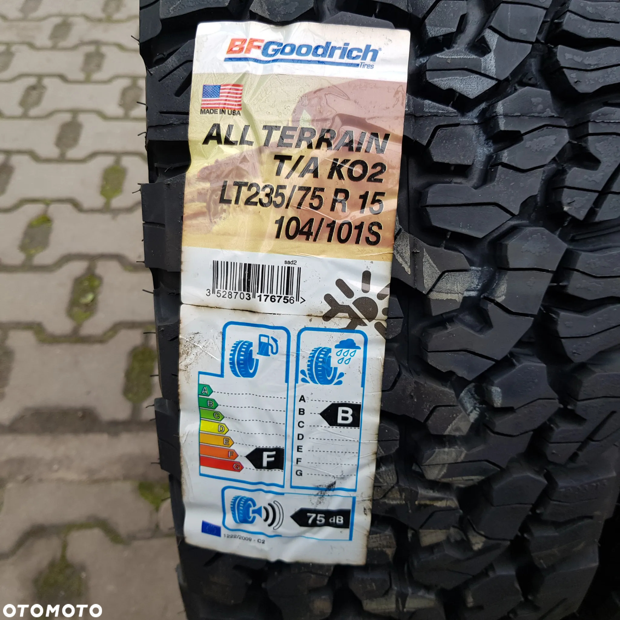4x 235/75R15 BF Goodrich All Terrain T/A K02 Nowy komplet opon letnich Poznań - 2
