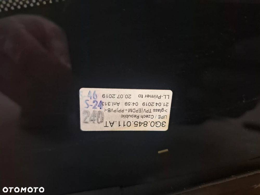 Szyba czołowa oryginał sensor kamera 3G0 Volkswagen Passat B8 rok 2019 nr 3G0845011AT - 4