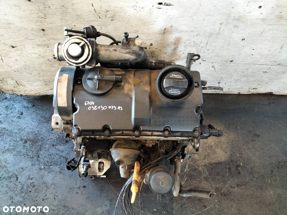 SILNIK DIESEL SŁUPEK + POMPOWTRYSKI GOLF IV 1.9 TDI ATD 038130073AJ - 1