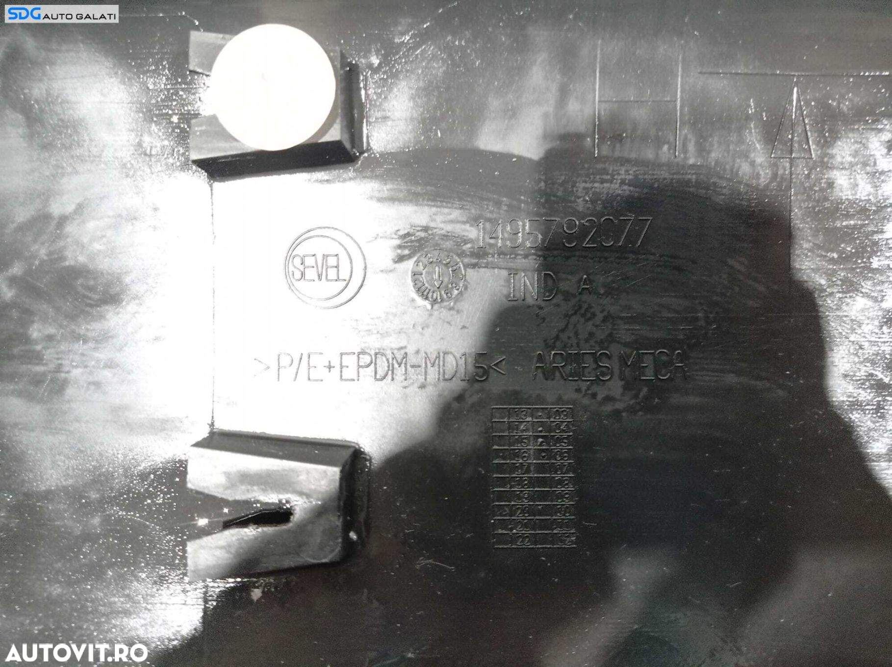 Bandou Ornament Plastic de pe Portiera Spate Citroen Dispatch 2004 - 2006 Cod 1495792077 [L2630] - 3