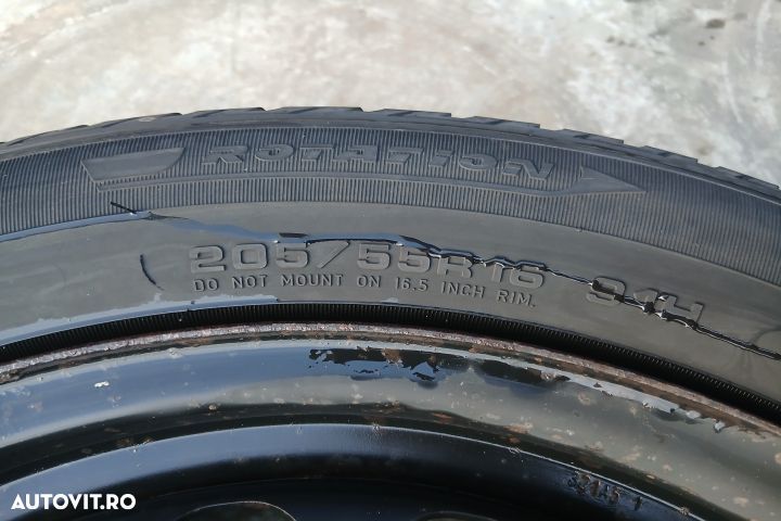Janta tabla cu anvelopa 16 124R-000359 7JX16H2 ET45 205/55 R16 124R-0 - 5