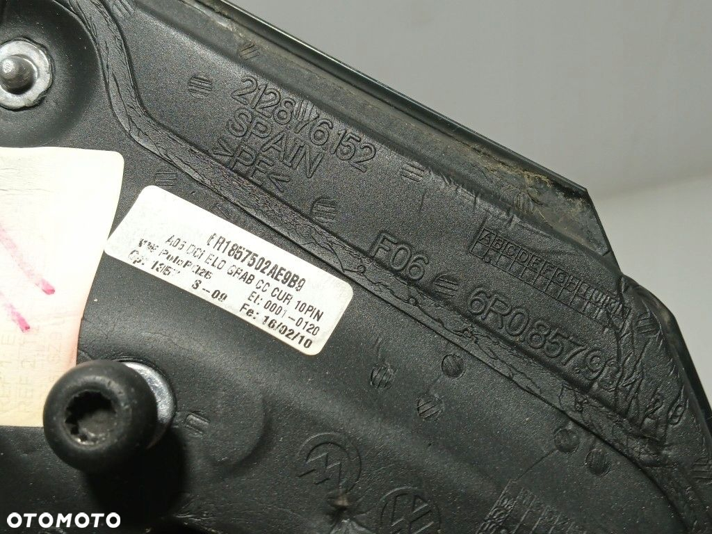 VW POLO V PRZEDLIFT LUSTERKO ZEWNĘTRZNE PRAWE 6 PIN EUROPA SUPER STAN - 9