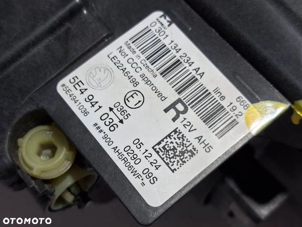 Skoda Octavia Mk4 2025 Reflektor Full Led 0301134234AA 5E4941036 Europa - 12