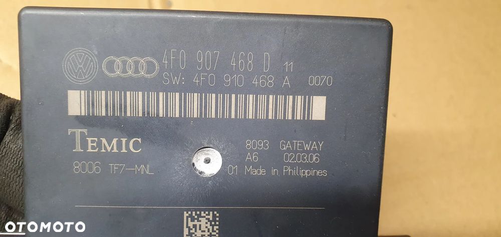 Moduł sterownik Gateway Audi A6 C6 4F0907468D 4F0910468A - 4