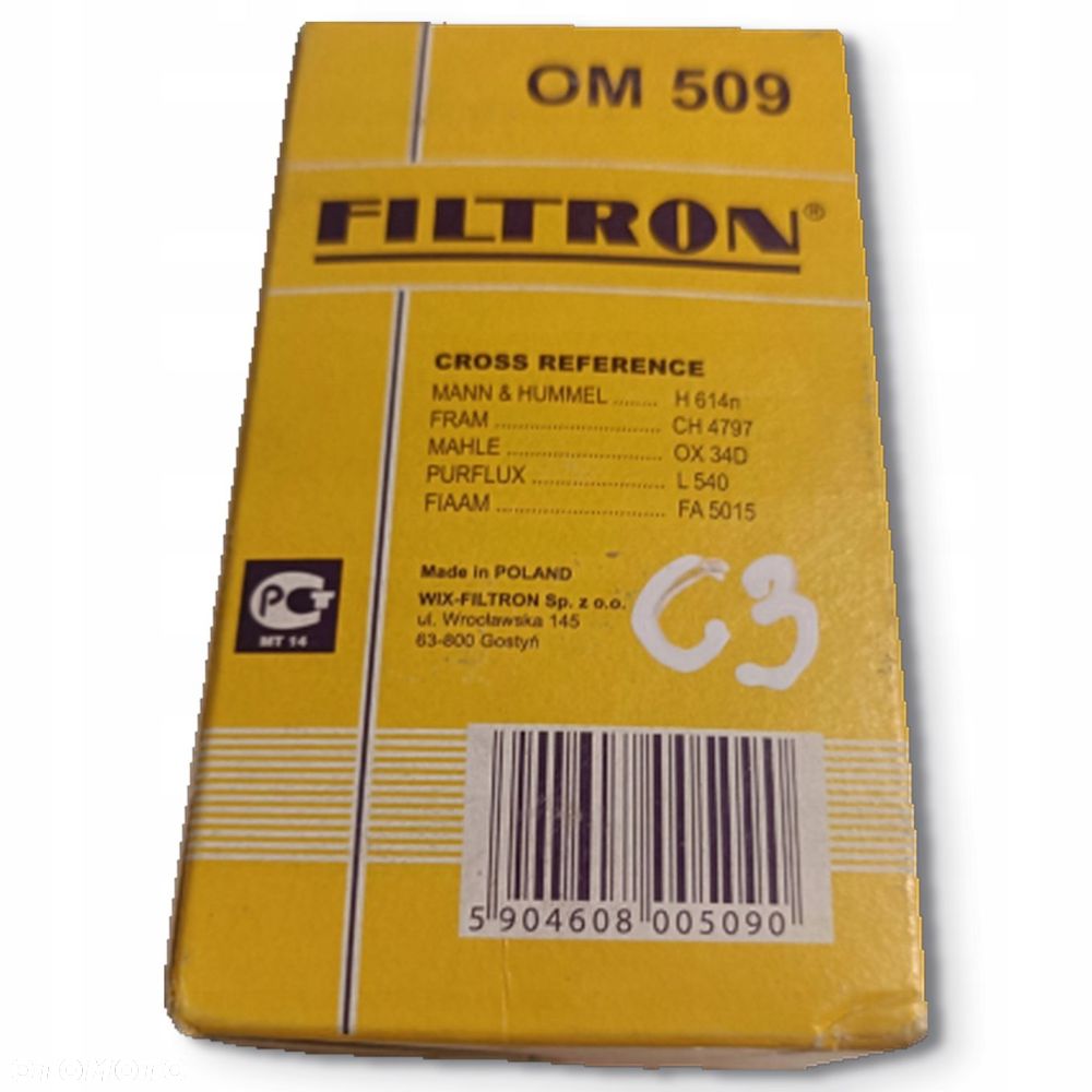 FILTR OLEJU Filtron OM 509 OM509 Mercedes W123 W201 W460 T1 T2 - 1