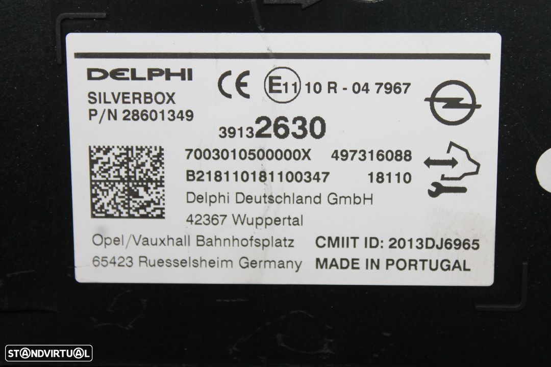 Centralina Opel Insignia de 2019 - 2