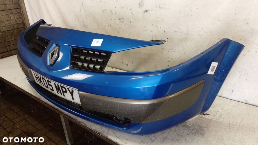 ^ ZDERZAK PRZÓD PRZEDNI DO RENAULT MEGANE II 2 TEI45 NIEBIESKI HALOGENY - 3