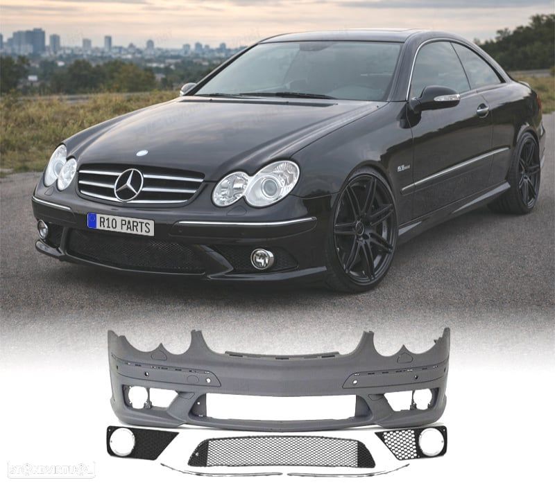 PARA-CHOQUES FRONTAL MERCEDES CLK W209 02-09 LOOK AMG C63 PDC - 1