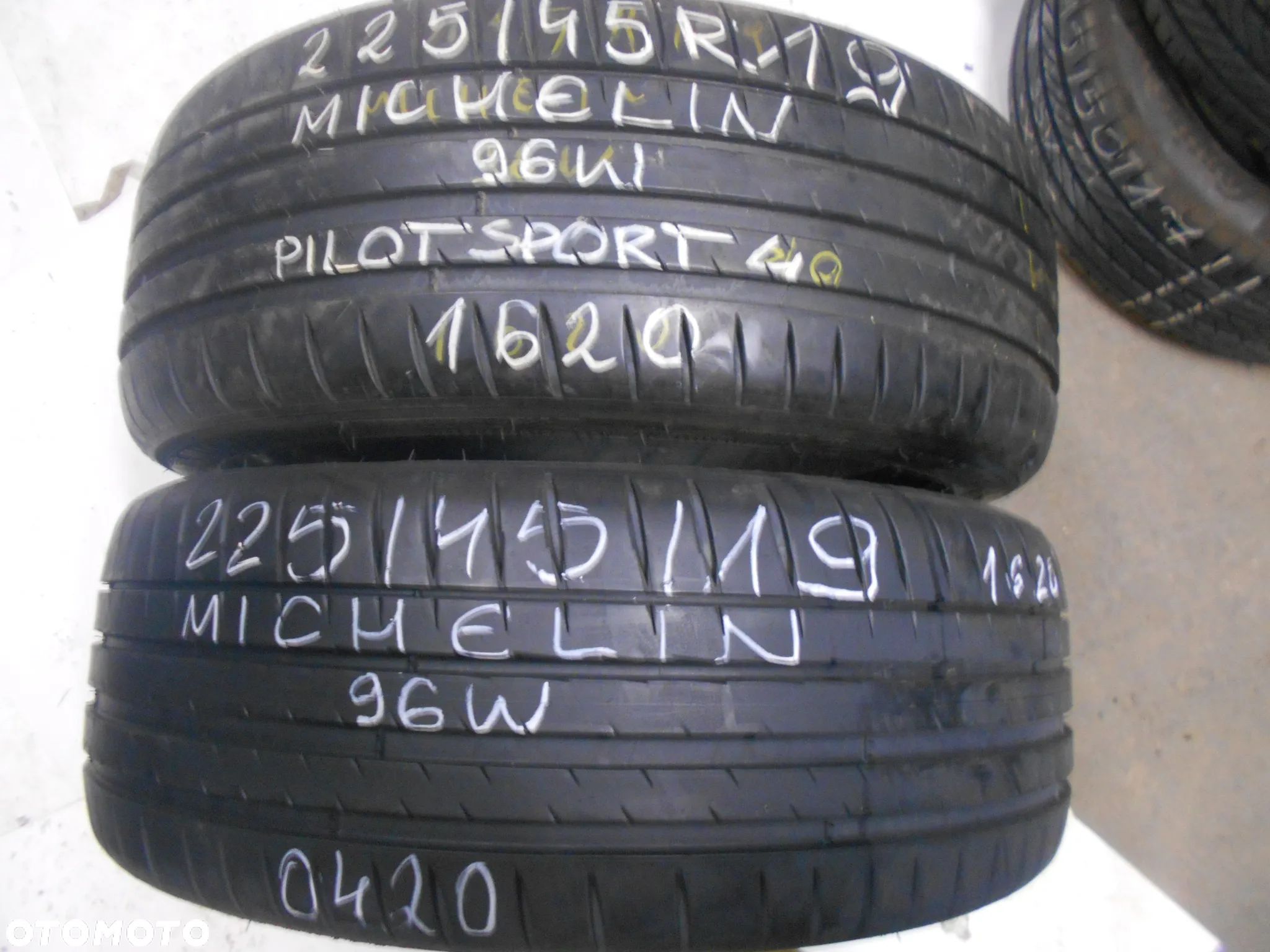 OPONY 225/45R19 MICHELIN PILOT SPORT 4 DOT 1620 7.3MM - 1