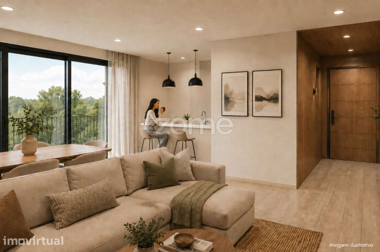 Apartamento T2 novo com varandas e garagem box na Azambuja - Grande imagem: 2/6