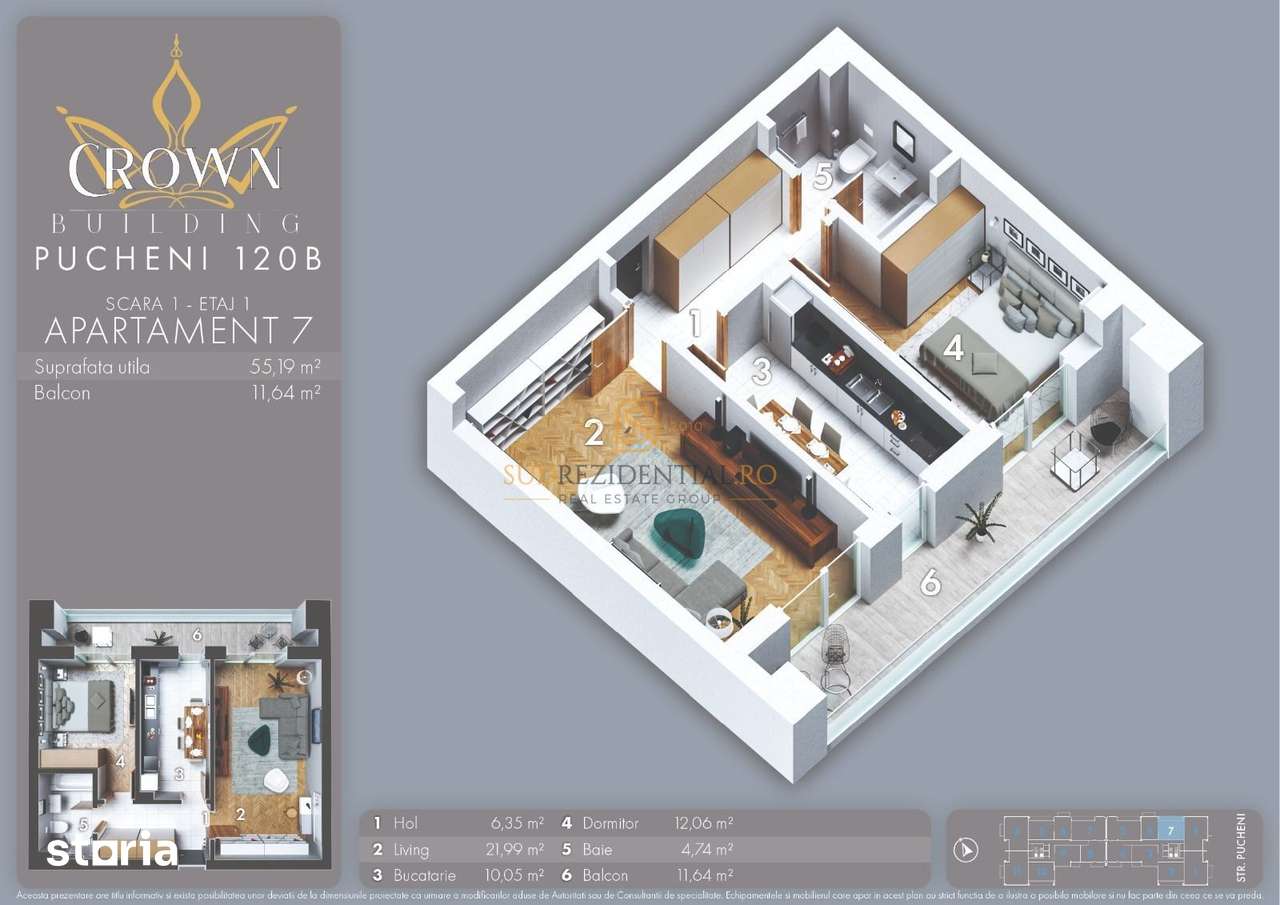 Photo 7 of Apartament 2 bedroom in Strada Pucheni