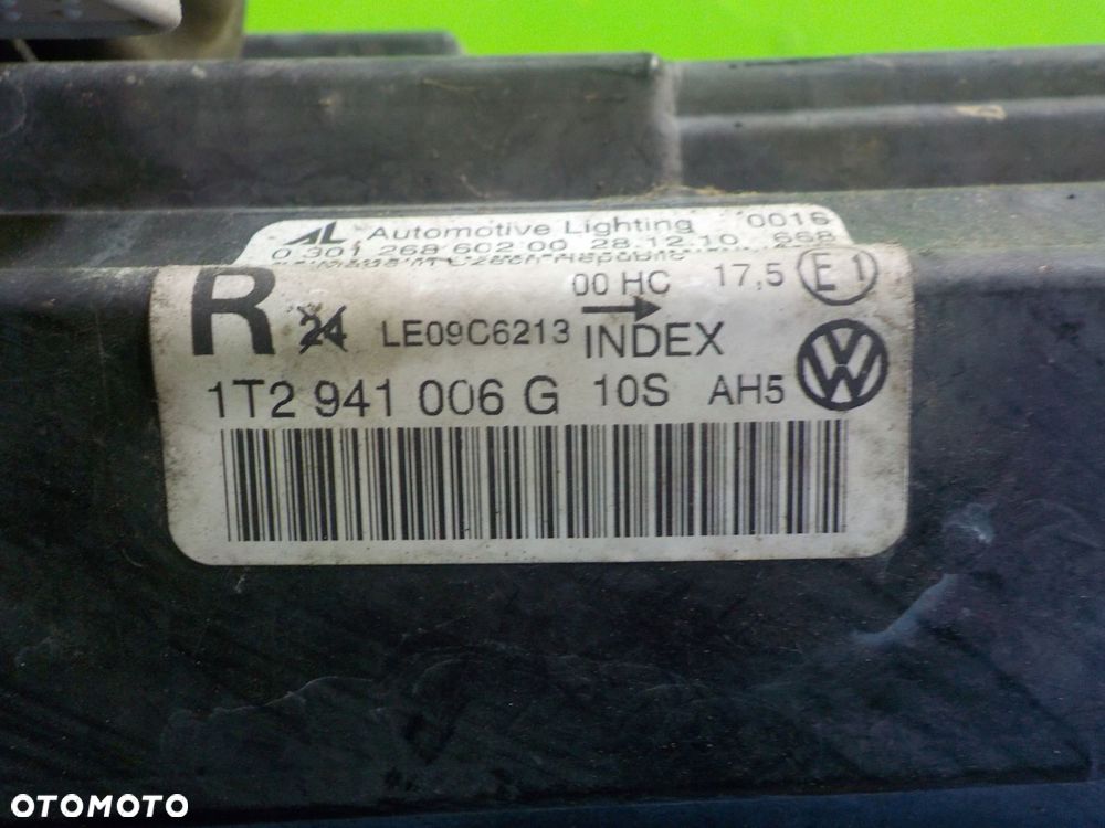 VW TOURAN LIFT II 1.6 TDI 11r lampa prawa przod 1T2941006G 030126860200 - 11