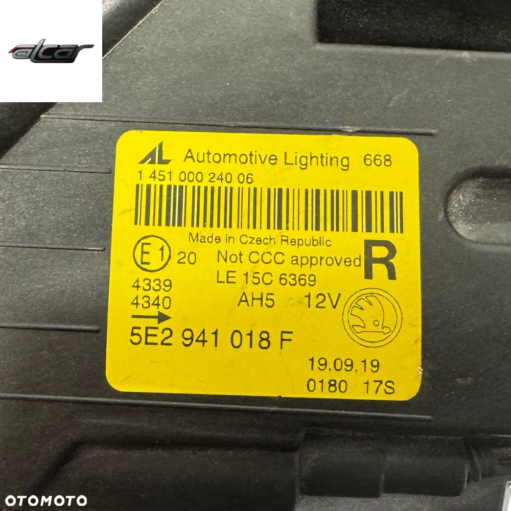 REFLEKTOR LAMPA PRAWA PRZÓD FULL LED SKODA OCTAVIA 3 III LIFT 5E2 941 018 F - 9