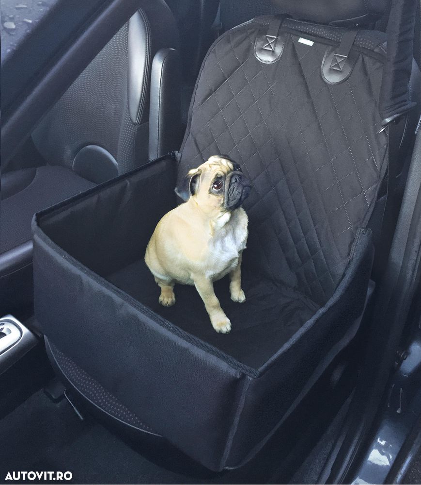 Husa auto protectie caini si pisici husa protectie scaun fata 2 in 1 - 1