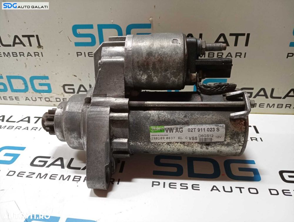 Electromotor cu 10 Dinti Volkswagen Polo 6R 1.6 CNKA CFNA CWVA CLSA 2010 - 2018 Cod 02T911023S D6GS12 [B3618] - 1