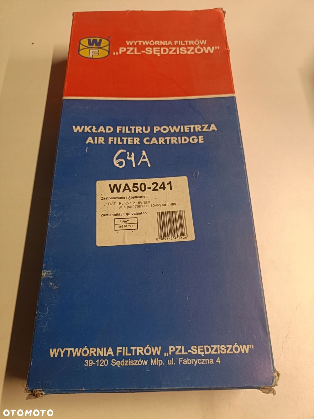 Fiat Punto II Lancia 1.2 16V FILTR POWIETRZA WA50-241 - 1