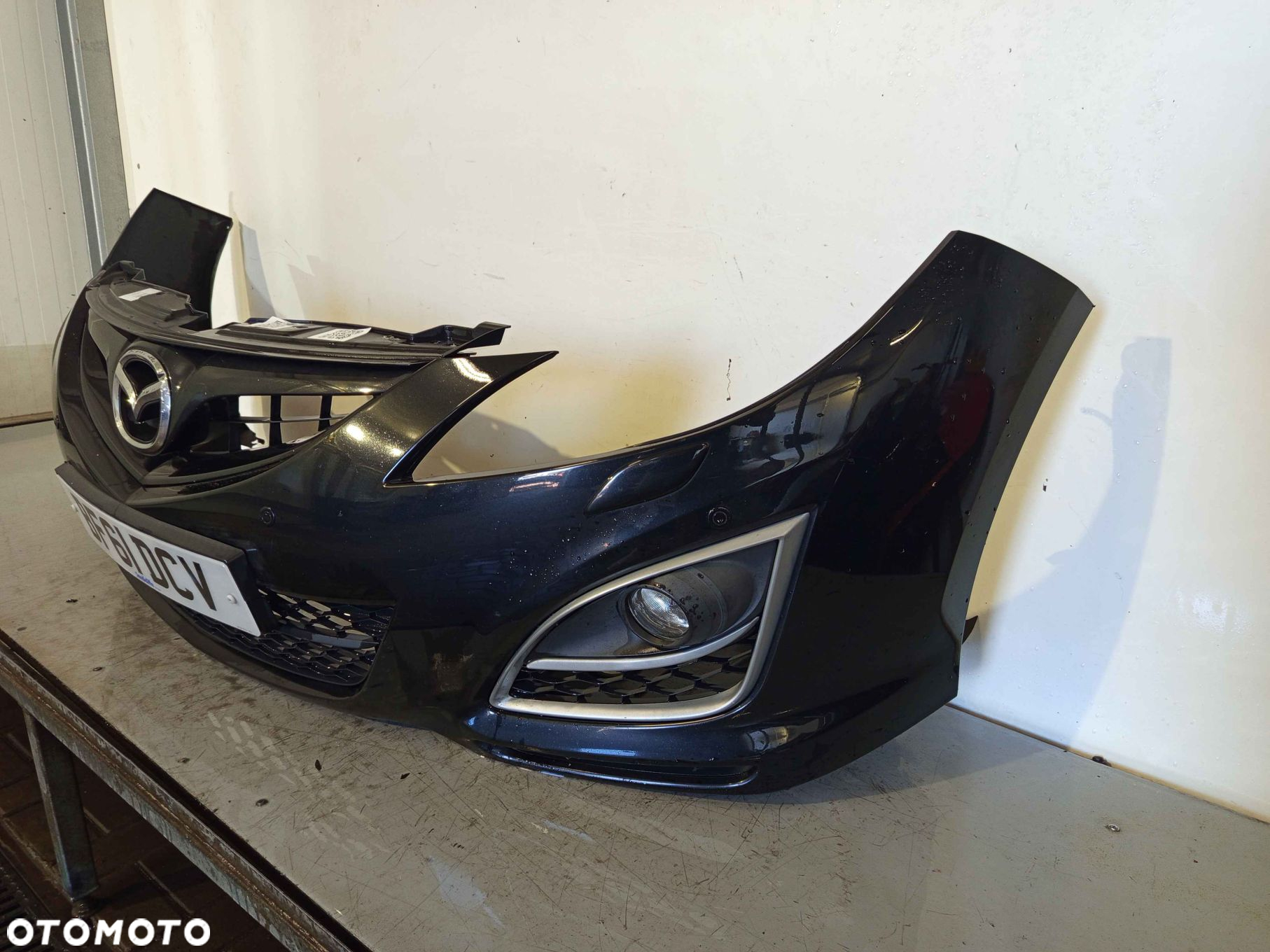 + ZDERZAK PRZÓD PRZEDNI MAZDA 6 GH 2 Gen. LIFT FL 16W CZARNY CZUJNIKI PDC SPRYSKIWACZE LAMP XENON HALOGENY - 3