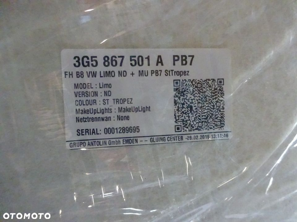 3G5867501A Podsufitka  Sedan VW Passat B8 LIFT czesci - 4