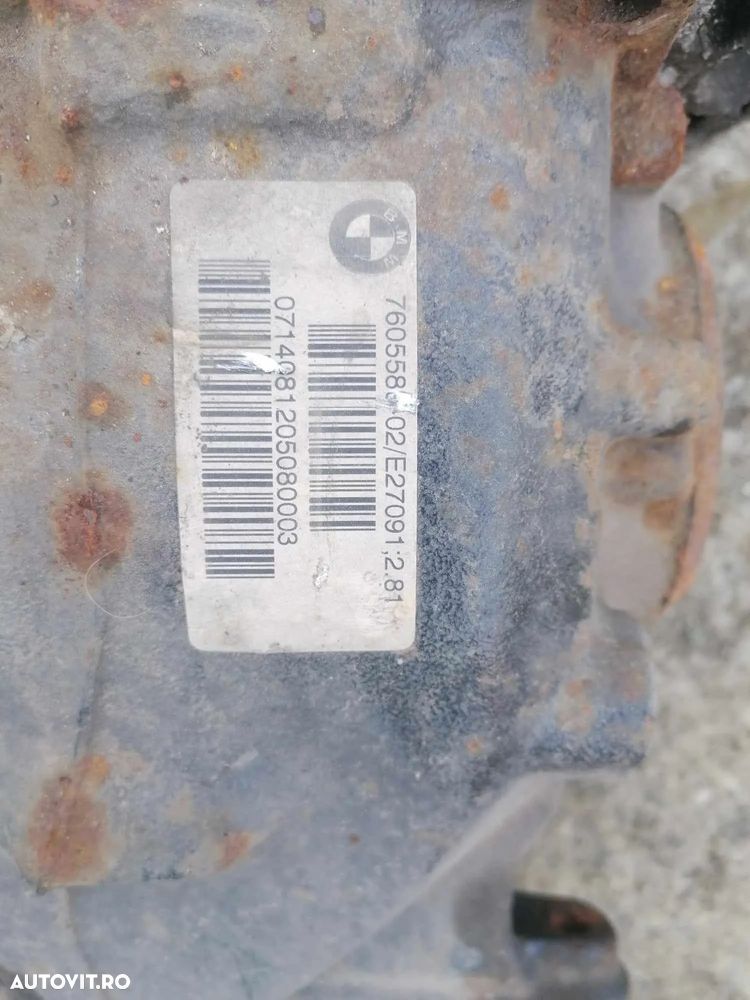 Grup spate / diferential bmw seria 3 f30 2.0 d 2014 760558 02/ e27091 raport 2.81 - 2