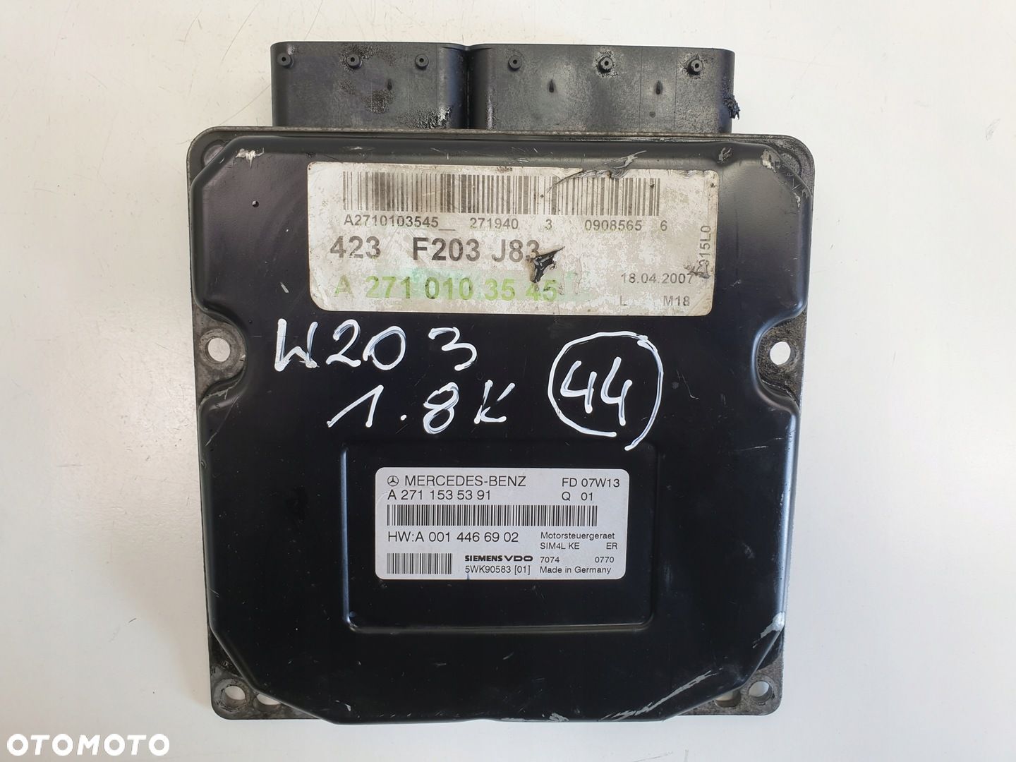 Mercedes W203 1.8 K STEROWNIK SILNIKA A2711535391 - 1