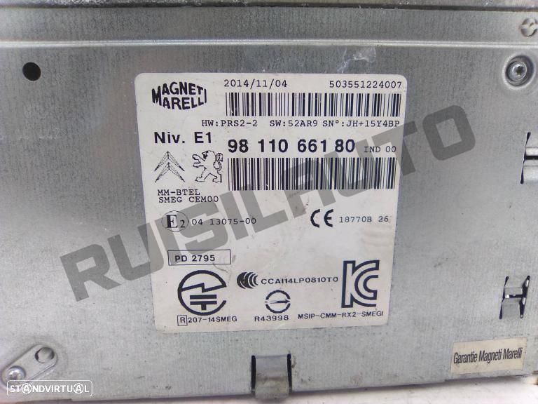 Rádio 98110_66180 Peugeot 208 I [2012_2019] 1.4 Hdi - 3