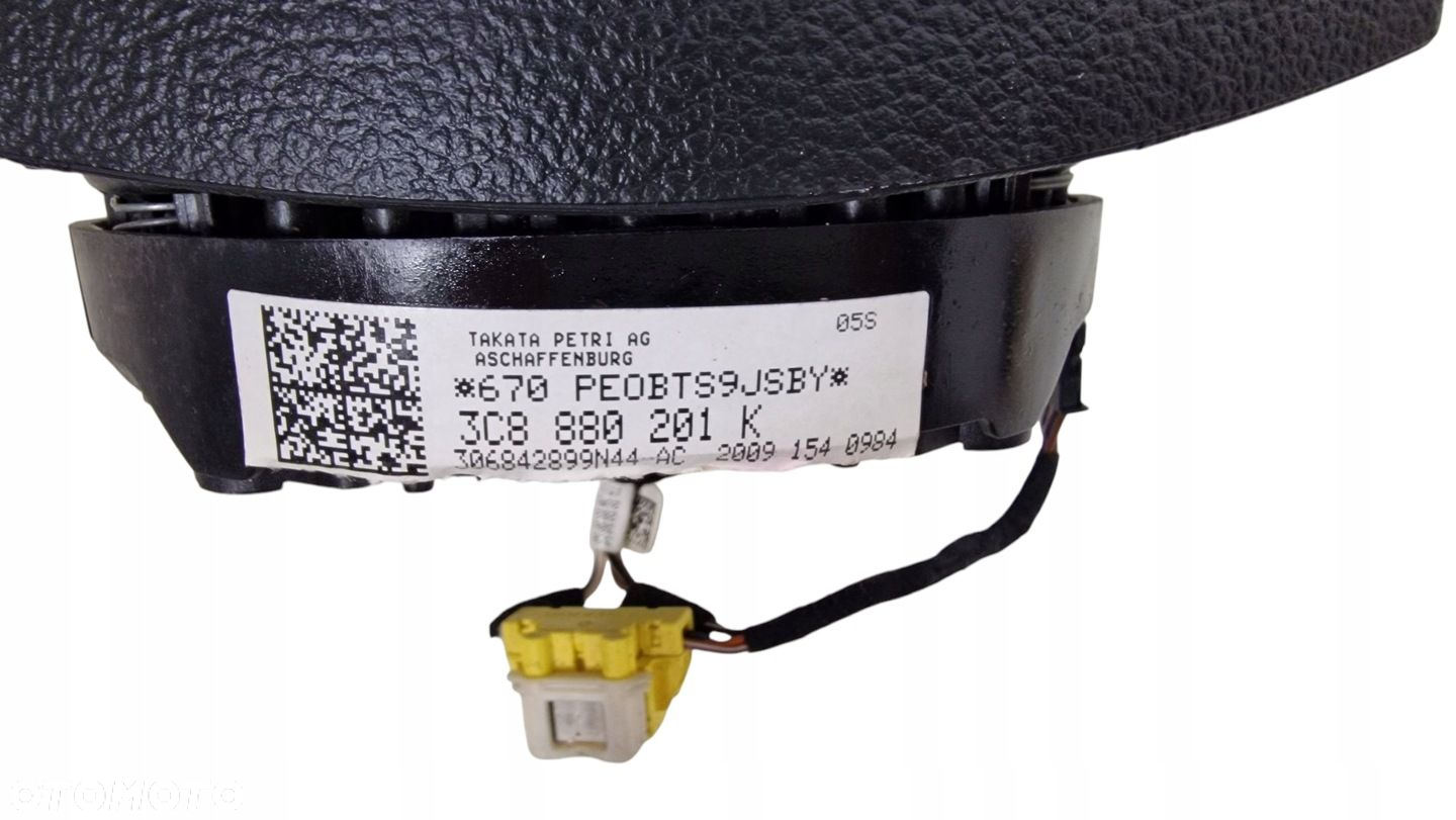 VW POLO GOLF 6 VI PASSAT B6 B7 2 PODUSZKA KIEROWCY AIRBAG 3C8880201K - 3