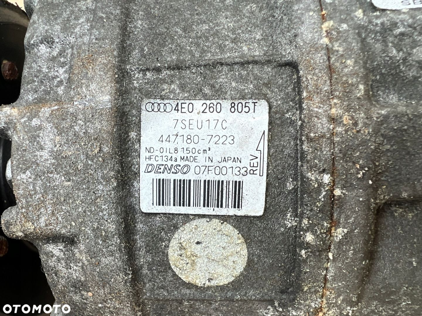 SPRĘŻARKA KOMPRESOR KLIMATYZACJI AUDI A8 D3 W12 6.0 BHT 4E0260805T - 2